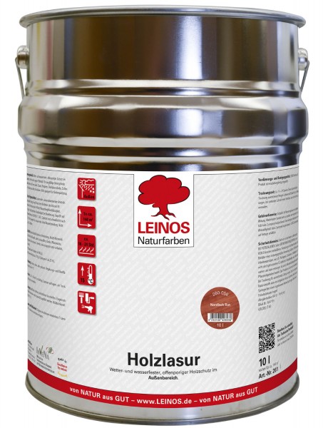 Holzlasur für außen 260 Nordisch Rot 10 l