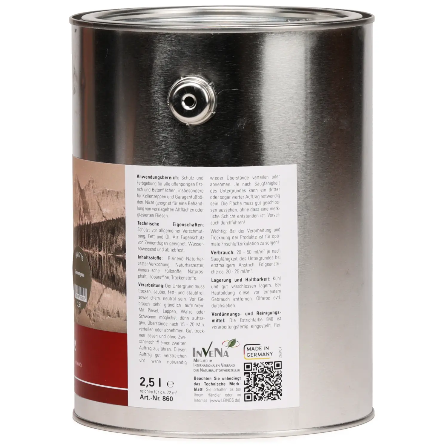 Estrichfarbe 860 Anthrazitgrau 0,75 l