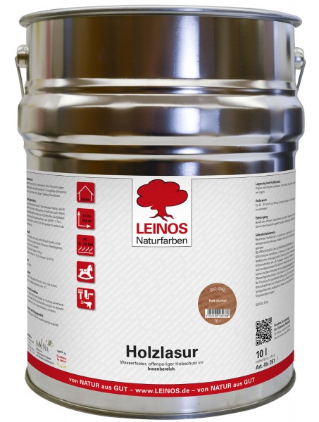 Holzlasur für innen 261 Teak Dunkel 10 l