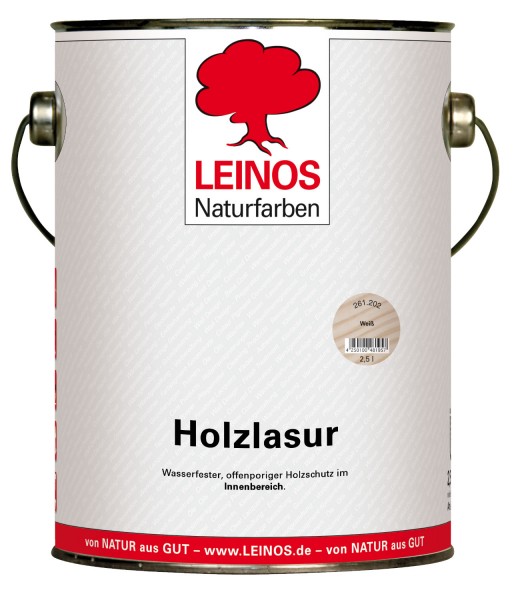 Holzlasur für innen 261 Weiß 2,5 l